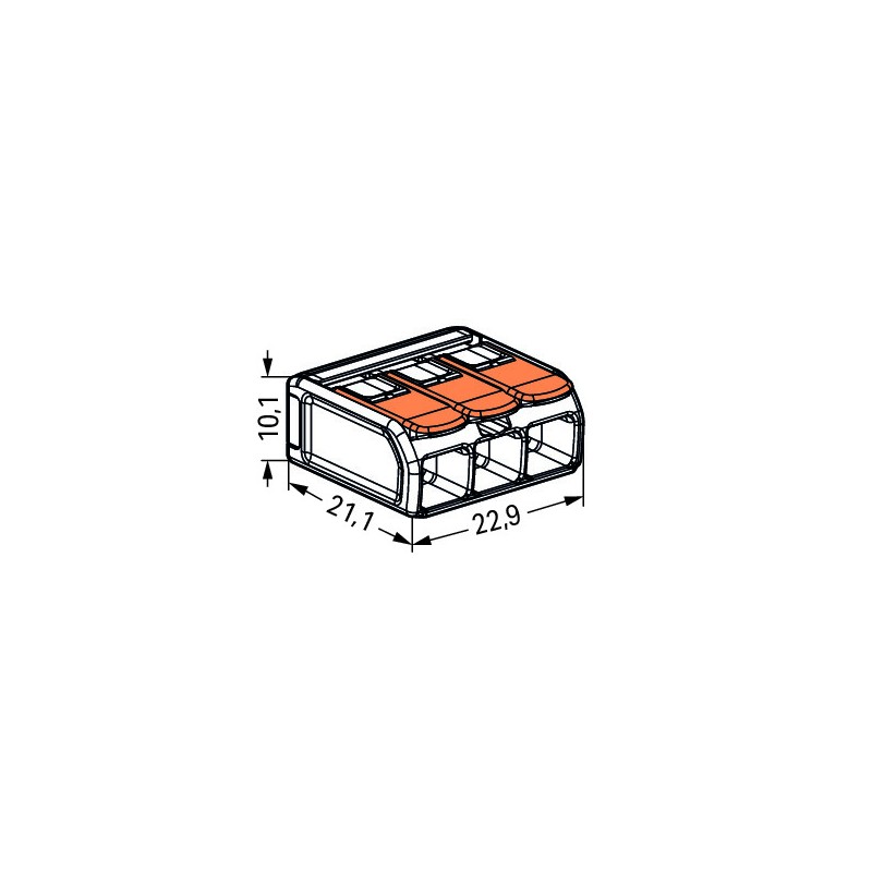 Wago Series 221 - 3*6mm (30 pieces) - 159303 - 3
