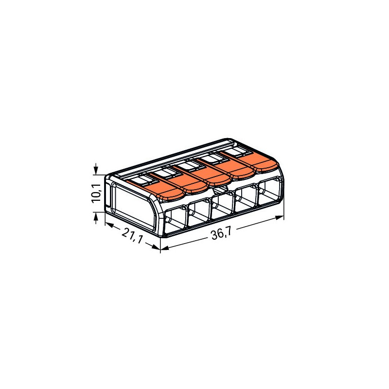 Wago Series 221 - 5*6mm (15 pieces) - 159304 - 3