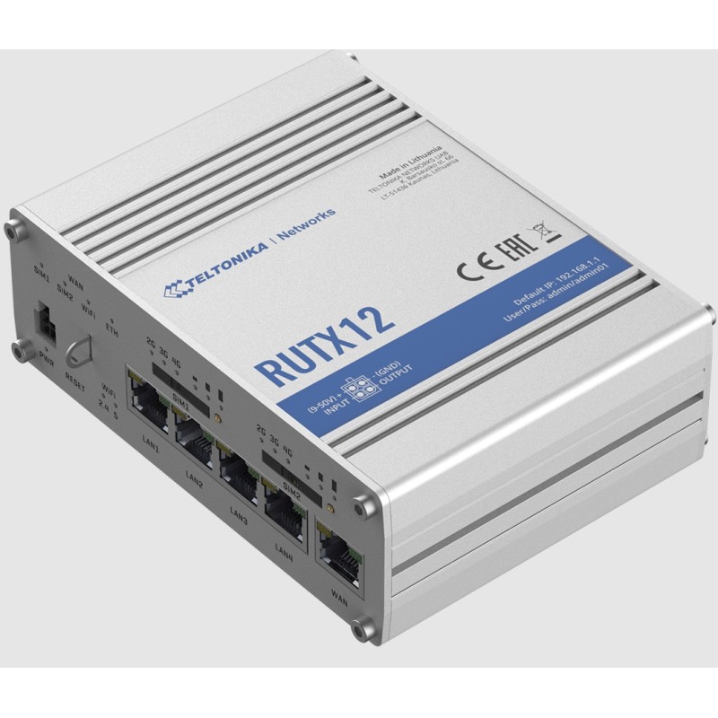 Teltonika · Router · RUTX12 · Dual LTE CAT6 Router WLAN, Dual Band WiFi (Wave-2 802.11ac), 2 SIM - 187960 - 2
