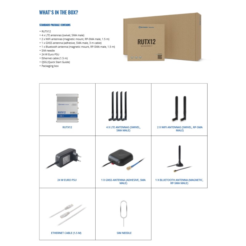 Teltonika · Router · RUTX12 · Dual LTE CAT6 Router WLAN, Dual Band WiFi (Wave-2 802.11ac), 2 SIM - 187960 - 6