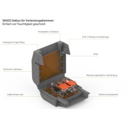 Wago Gelbox Series 221, 2x73 max. 4mm² terminals size 3 (3 pieces) IP68 - 213110 - 1