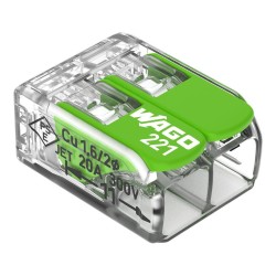 Wago Series 221 - 2*4mm (100 pieces) Green Range - 239957 - 1