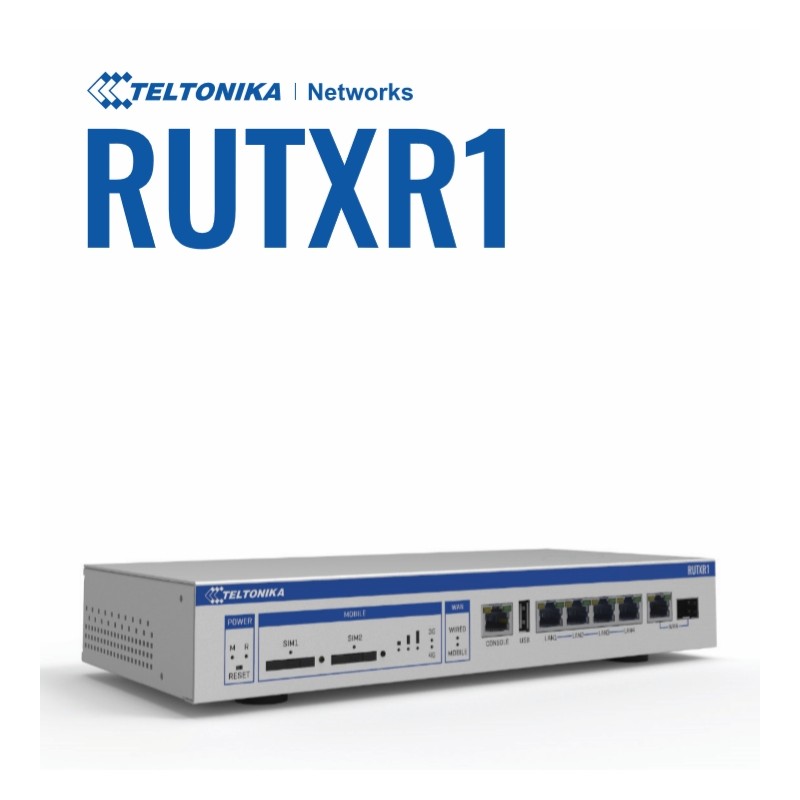 Teltonika · Router · RUTXR1 · SFP · LTE · WAN / 19" Winkel inklusive - 192860 - 1
