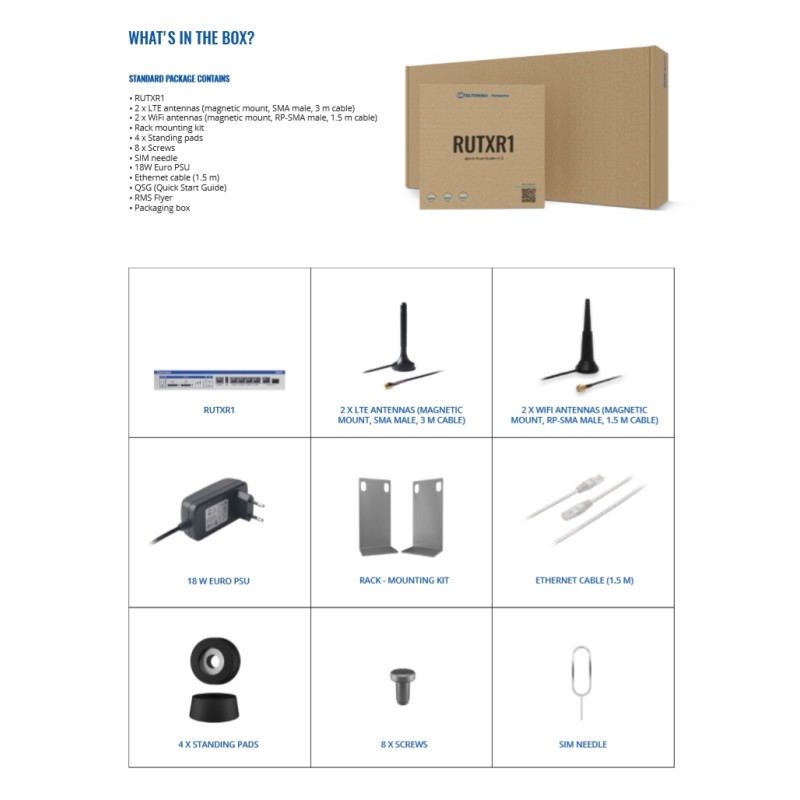 Teltonika · Router · RUTXR1 · SFP · LTE · WAN / 19" Winkel inklusive - 192860 - 5