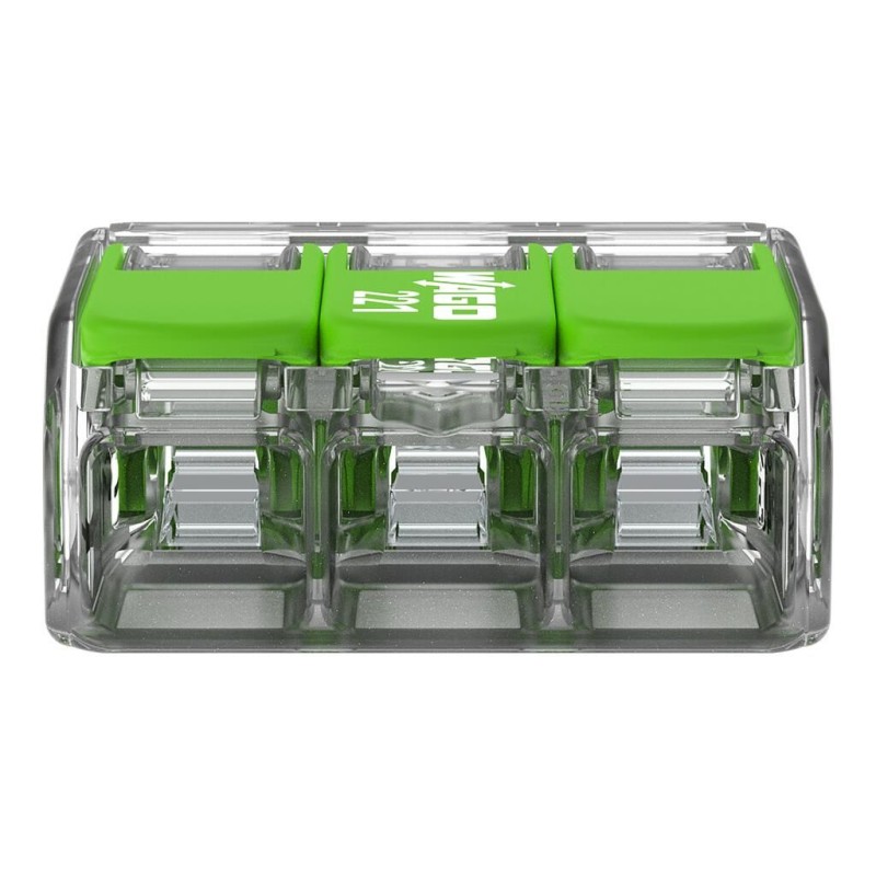 Wago Series 221 - 3*4mm (12 pieces Retail) Green Range - 239961 - 5