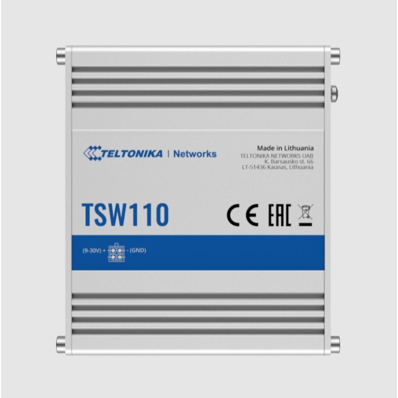 Teltonika · Switch · TSW110 · 5 Port Gigabit Industrial unmanaged Switch - 194053 - 4