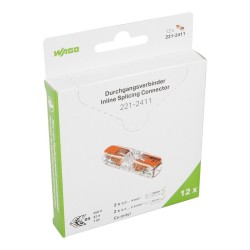 Wago Serie 221 - Durchgangsverbinder -2*4mm (12 Stück Retail) - 240246 - 1