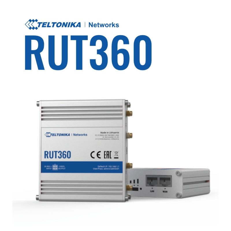 Teltonika · Router · RUT360 · Kompakter-4G/LTE CAT6 Router - 194054 - 1