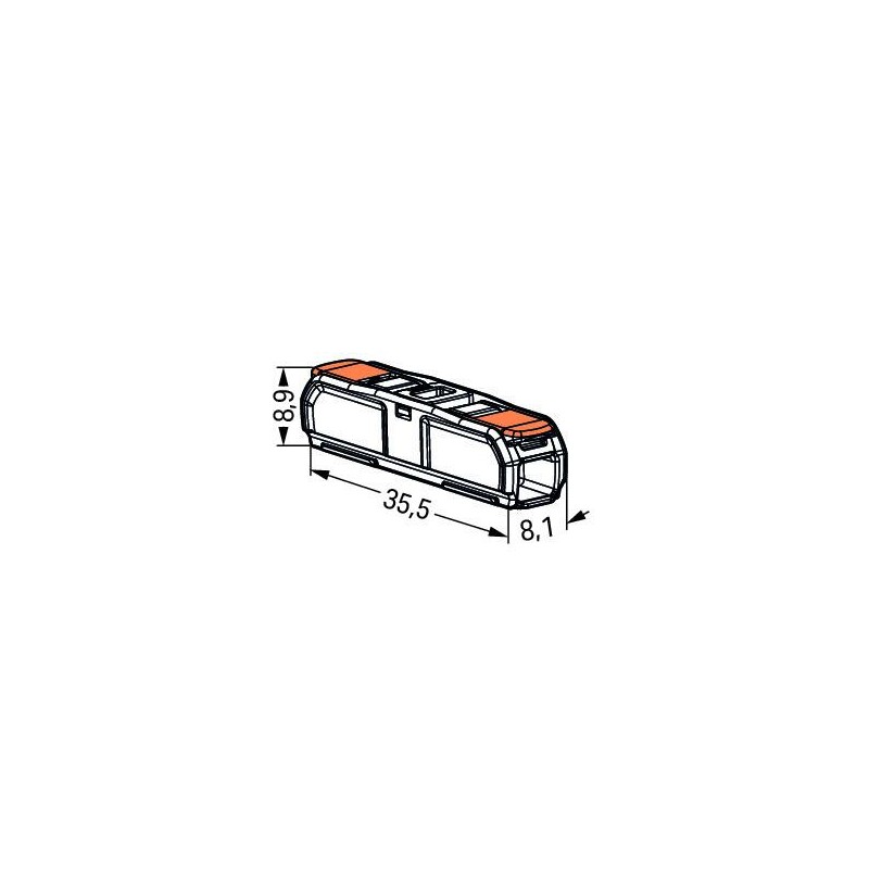 Wago Serie 221 - Durchgangsverbinder -2*4mm (12 Stück Retail) - 240246 - 4