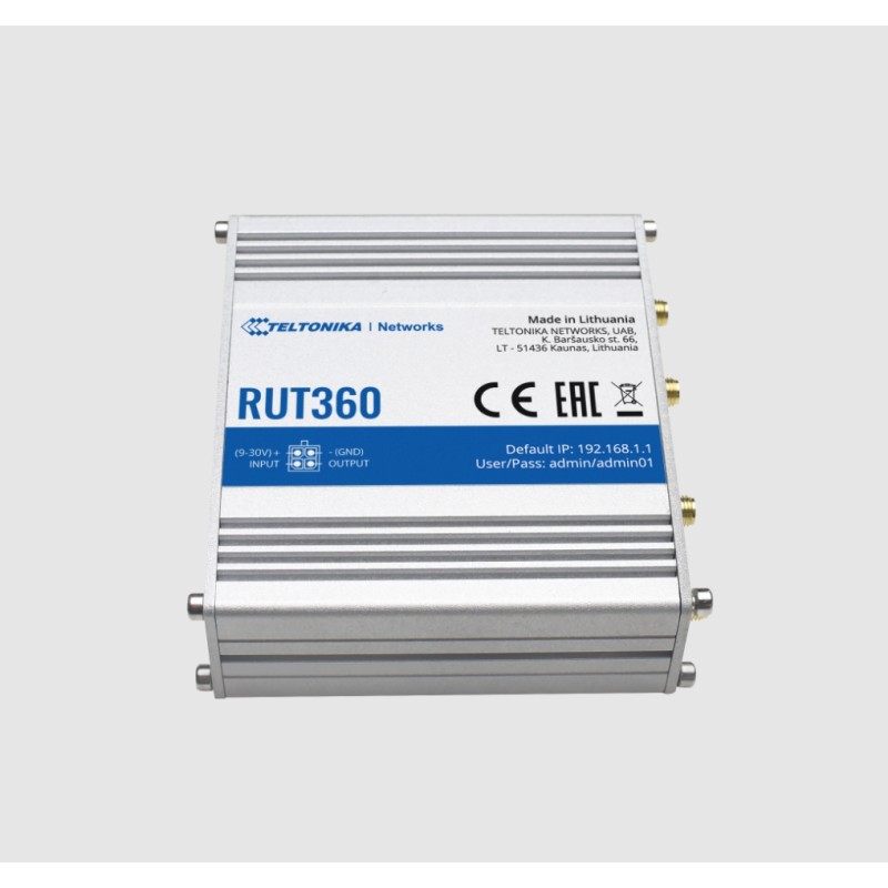 Teltonika · Router · RUT360 · Kompakter-4G/LTE CAT6 Router - 194054 - 4