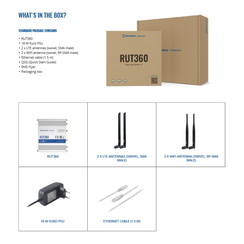 Teltonika · Router · RUT360 · Kompakter-4G/LTE CAT6 Router - 194054 - 7