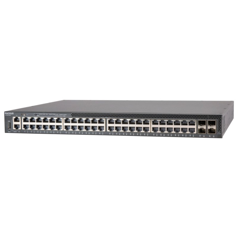 CommScope RUCKUS ICX8200-48PF Switch, 48x10/100/1000 Mbps PoE+ ports, 4x25 GbE SFP28 stacking/uplink-ports, 740 W PoE budget - 2