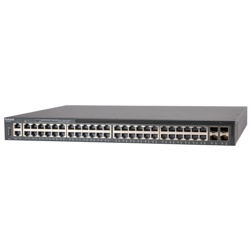 CommScope RUCKUS ICX8200-48P Switch, 48x10/100/1000 Mbps PoE+ ports, 4x25 GbE SFP28 stacking/uplink-ports, 370 W PoE budget - 21