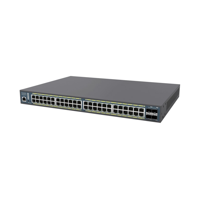 EnGenius Switch full managed Layer 2+ 52 Port &bull 48x 1 GbE &bull PoE Budget 740W &bull 48x PoE at &bull 4x SFP &bull 19" &bul