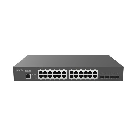 EnGenius Switch full managed 28 Port &bull 24x 1 GbE &bull 4x SFP+ &bull 13" &bull Lüfterlos &bull ECS1528T &bull EnGenius Cloud