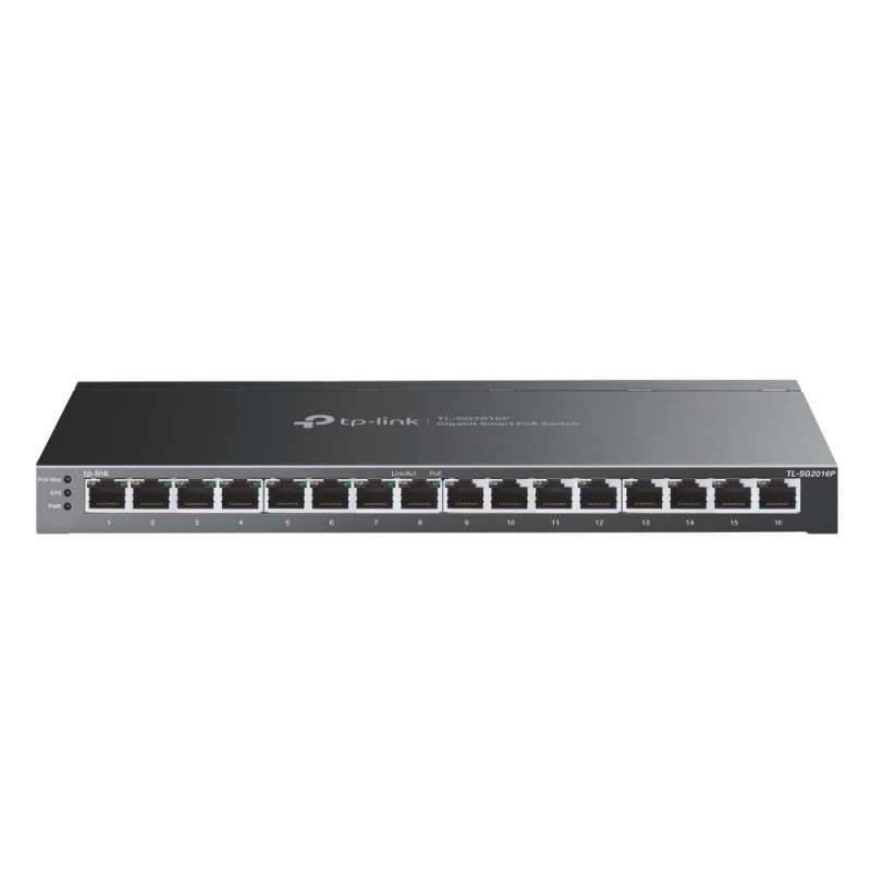 TP-Link Switch full managed Layer2 16 Port &bull 16x 1 GbE &bull PoE Budget 120 Watt &bull 8x PoE at &bull 8x 1 GbE &bull Omada 