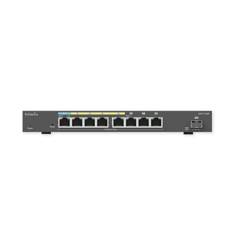 EnGenius Switch full managed Switch Extender 8 Port &bull 8x 1 GbE &bull 4x PoE at &bull 1x SFP &bull EXT1109P&bull EnGenius Clo