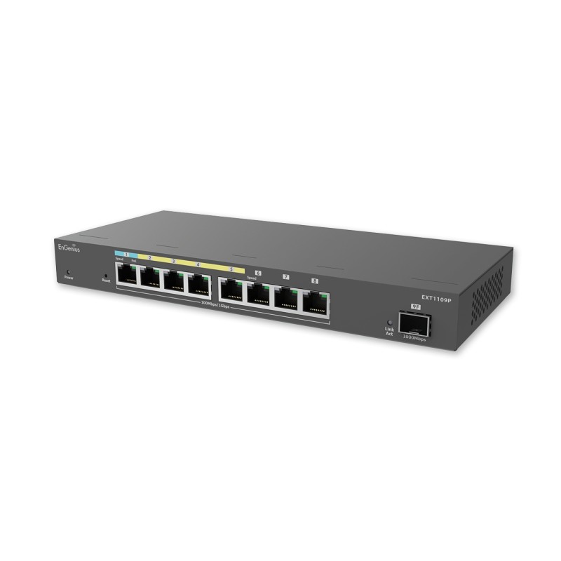 EnGenius Switch full managed Switch Extender 8 Port &bull 8x 1 GbE &bull 4x PoE at &bull 1x SFP &bull EXT1109P&bull EnGenius Clo