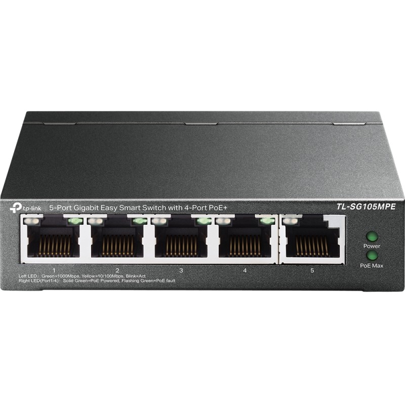 TP-Link - TL-SG105MPE - 5-Port Gigabit Easy Smart Switch with 4-Port PoE+ - 231605 - 1