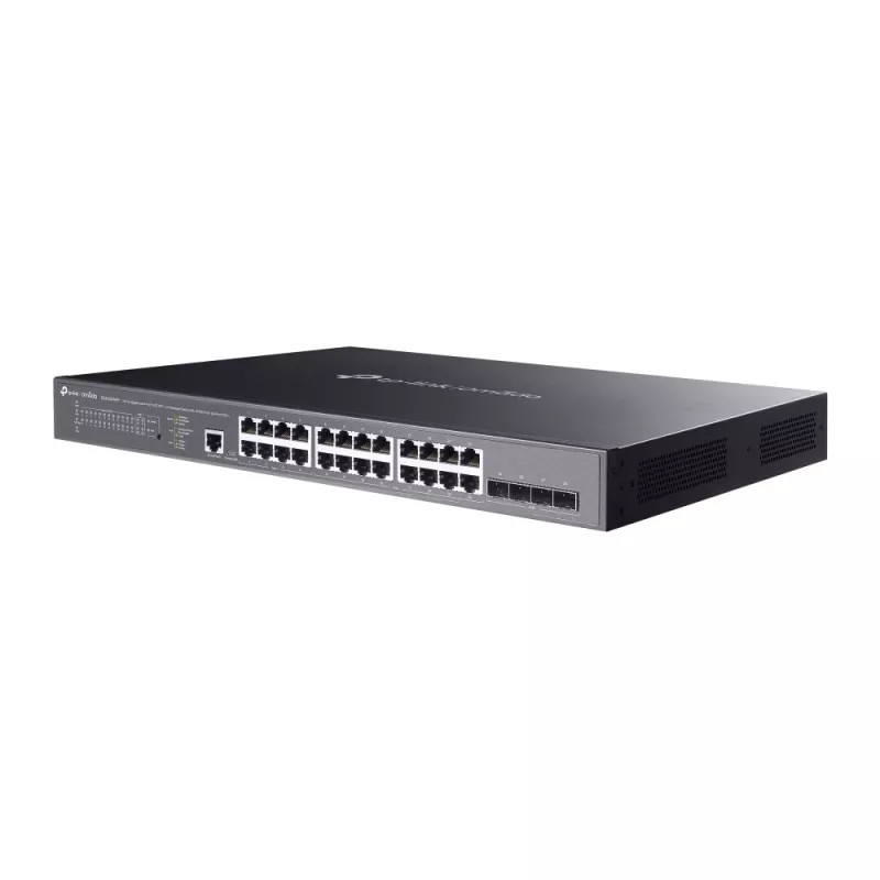 TP-Link Switch full managed Layer2+ 28 Port &bull 24x 1 GbE &bull 4x SFP+ &bull PoE Budget 500Watt &bull 8x PoE bt &bull 16x PoE