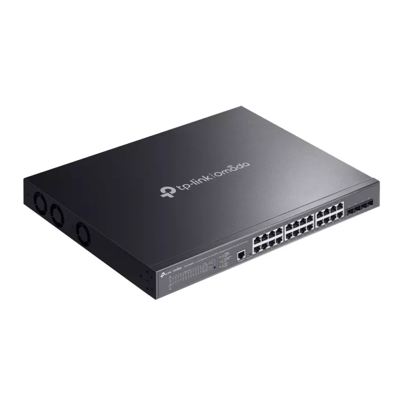 TP-Link Switch full managed Layer2+ 28 Port &bull 24x 1 GbE &bull 4x SFP+ &bull PoE Budget 500Watt &bull 8x PoE bt &bull 16x PoE
