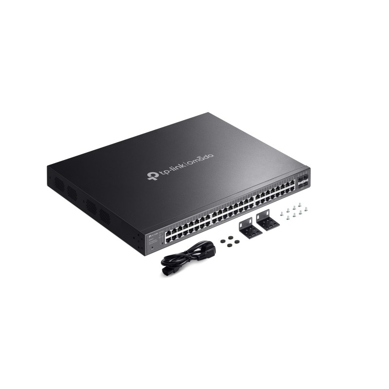 TP-Link Switch full managed Layer2+ 52 Port &bull 48x 1 GbE &bull 4x SFP &bull PoE Budget 230 Watt &bull 32x PoE at &bull 19? &b
