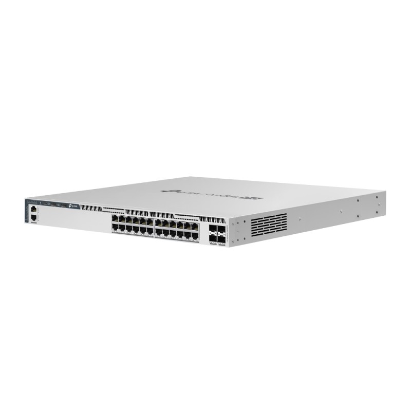 Omada PRO fully managed Layer 3 Switch &bull 28 Port &bull 24x 2.5GbE, 4x SFP28 &bull PoE Budget 1440W &bull 24x PoE at/bt &bull