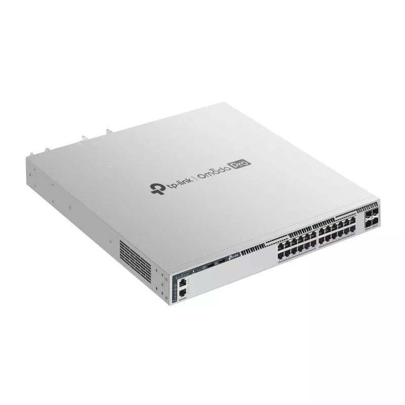 Omada PRO fully managed Layer 3 Switch &bull 28 Port &bull 24x 2.5GbE, 4x SFP28 &bull PoE Budget 1440W &bull 24x PoE at/bt &bull