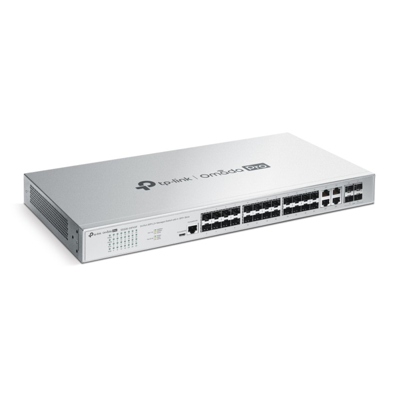 Omada PRO full managed Layer 2+ Switch &bull 32 Port &bull 24x SFP, 4x SFP/RJ45 Combo Port &bull 4x SFP+ &bull Omada PRO &bull S