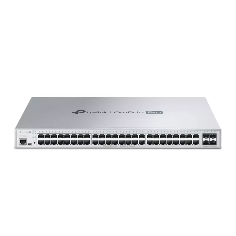Omada PRO full managed Layer 2+ Switch &bull 52 Port &bull 48x 1GbE, 4x SFP+ &bull PoE Budget 500W &bull 48x PoE af/at &bull Oma
