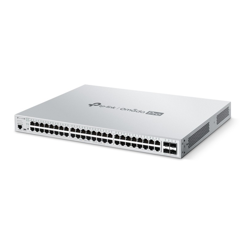 Omada PRO full managed Layer 2+ Switch &bull 52 Port &bull 48x 1GbE, 4x SFP+ &bull PoE Budget 500W &bull 48x PoE af/at &bull Oma