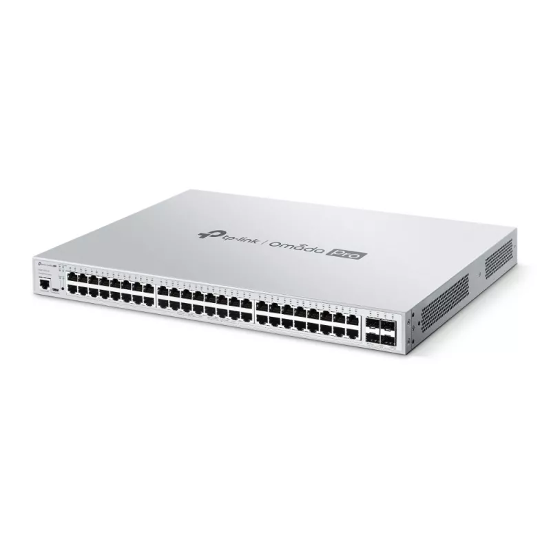 Omada PRO full managed Layer 2+ Switch &bull 52 Port &bull 48x 1GbE, 4x SFP+ &bull PoE Budget 500W &bull 48x PoE af/at &bull Oma