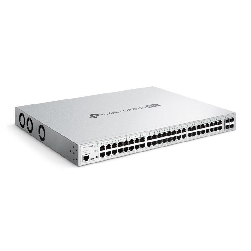 Omada PRO full managed Layer 2+ Switch &bull 52 Port &bull 48x 1GbE, 4x SFP+ &bull PoE Budget 500W &bull 48x PoE af/at &bull Oma