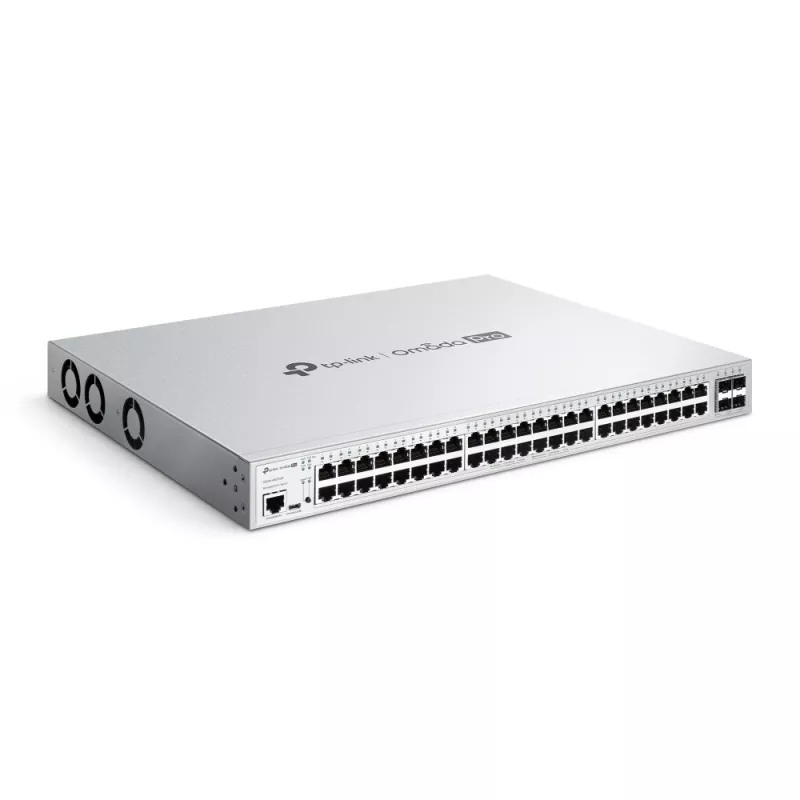 Omada PRO full managed Layer 2+ Switch &bull 52 Port &bull 48x 1GbE, 4x SFP+ &bull PoE Budget 500W &bull 48x PoE af/at &bull Oma