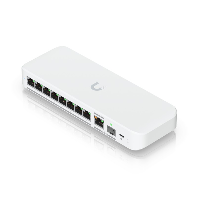 Ubiquiti Switch smart managed Layer2 9 Port &bull 8x 2,5 GbE &bull 1x 10 GbE PoE at In &bull Desktop &bull Lüfterlos &bull UniFi