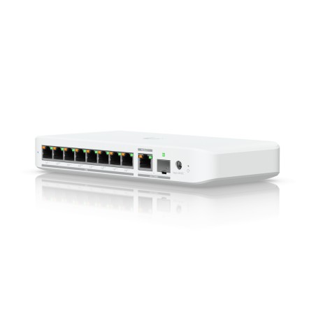 Ubiquiti Switch smart managed Layer2 9 Port &bull 8x 2,5 GbE PoE+ &bull 1x 10 GbE PoE bt In &bull Desktop &bull Lüfterlos &bull 