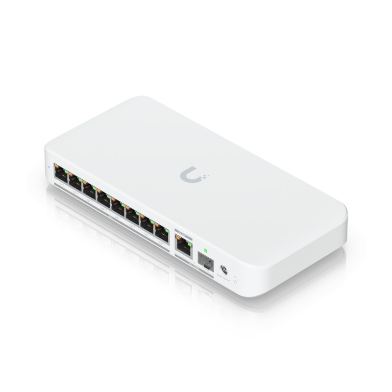 Ubiquiti Switch smart managed Layer2 9 Port &bull 8x 2,5 GbE PoE+ &bull 1x 10 GbE PoE bt In &bull Desktop &bull Lüfterlos &bull 
