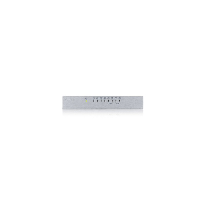 Zyxel Switch unmanaged Layer 2 8 Port &bull 8x 1 GbE &bull Desktop &bull Fanless &bull Metal housing &bull GS-108BV5 - 240248 - 