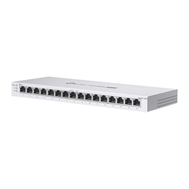Omada PRO smart managed Layer 2+ Switch &bull 16 Port &bull 16x 1GbE &bull PoE Budget 120W &bull 16x PoE at&bull Omada PRO &bull