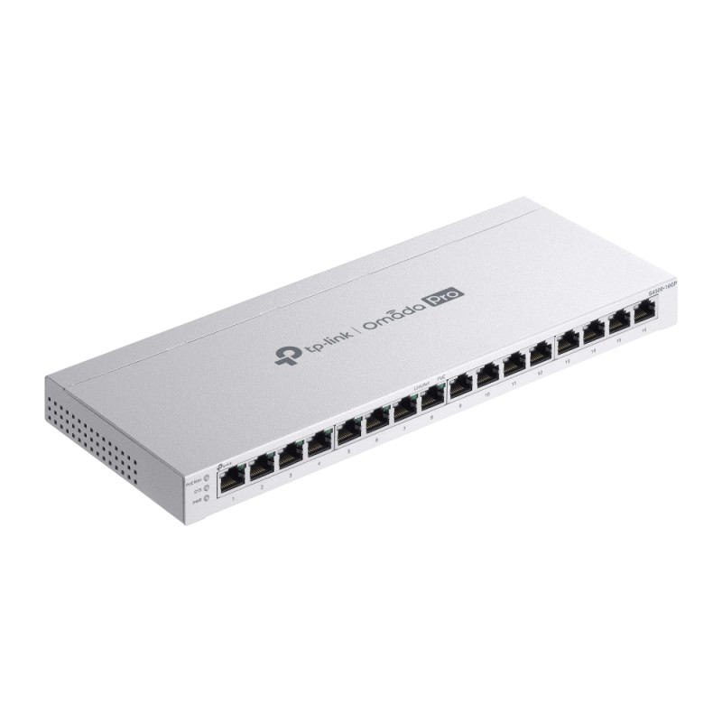 Omada PRO smart managed Layer 2+ Switch &bull 16 Port &bull 16x 1GbE &bull PoE Budget 120W &bull 16x PoE at&bull Omada PRO &bull
