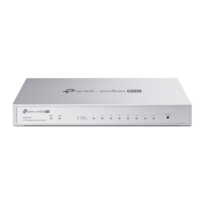 Omada PRO smart managed Layer 2+ Switch &bull 8 Port &bull 8x 1GbE &bull Omada PRO &bull S4500-8G - 240747 - 1