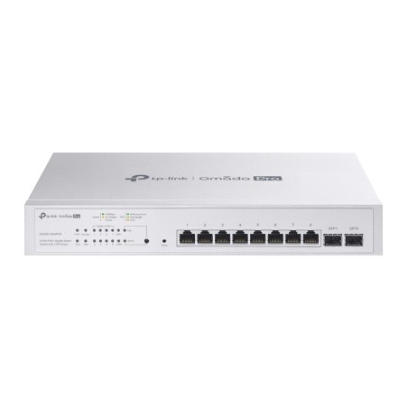 Omada PRO smart managed Layer 2+ Switch &bull 10 Port &bull 8x 1GbE &bull PoE Budget 61W &bull 8x PoE at &bull 2x SPF &bull Omad
