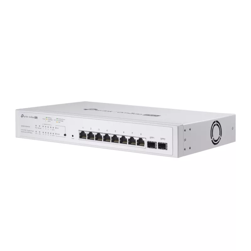 Omada PRO smart managed Layer 2+ Switch &bull 10 Port &bull 8x 1GbE &bull PoE Budget 61W &bull 8x PoE at &bull 2x SPF &bull Omad