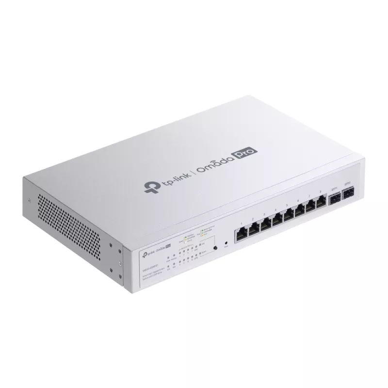 Omada PRO smart managed Layer 2+ Switch &bull 10 Port &bull 8x 1GbE &bull PoE Budget 61W &bull 8x PoE at &bull 2x SPF &bull Omad