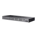 TP-Link Switch smart managed Layer2 24 Port &bull 4x 1 GbE &bull PoE Budget 250 Watt &bull 24x PoE at &bull Lüfterlos, Omada &bu