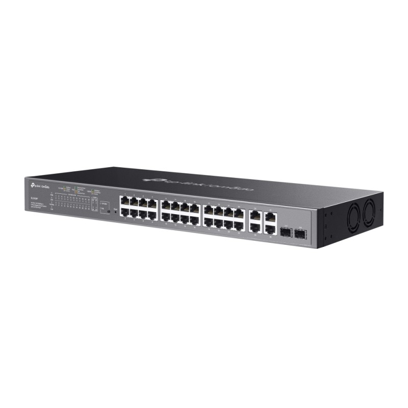 TP-Link Switch smart managed Layer2 24 Port &bull 4x 1 GbE &bull PoE Budget 250 Watt &bull 24x PoE at &bull Lüfterlos, Omada &bu
