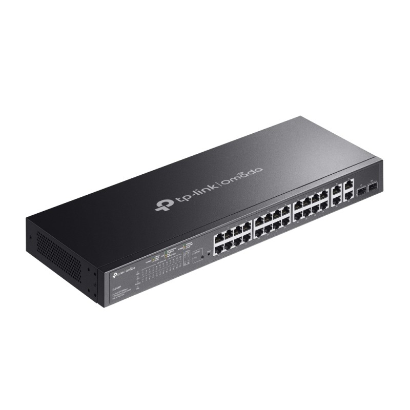 TP-Link Switch smart managed Layer2 24 Port &bull 4x 1 GbE &bull PoE Budget 250 Watt &bull 24x PoE at &bull Lüfterlos, Omada &bu