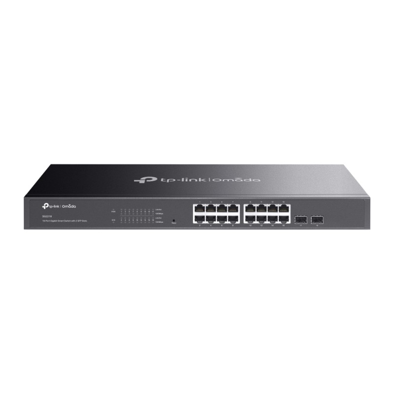 TP-Link Switch smart managed Layer2 16Port &bull 2x SFP &bull Lüfterlos, Omada &bull SG2218 - 241577 - 1