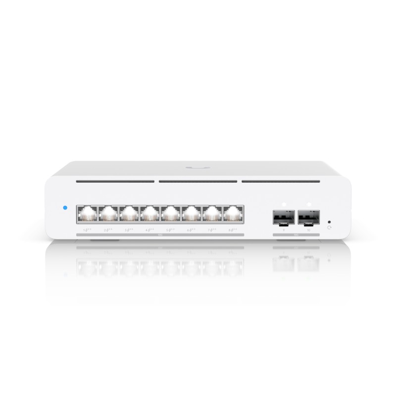 Ubiquiti Switch full managed Layer3 10 Port &bull 8x 10 GbE &bull PoE Budget 155W &bull 8x PoE bt &bull 2x SFP+ &bull Desktop/Wa