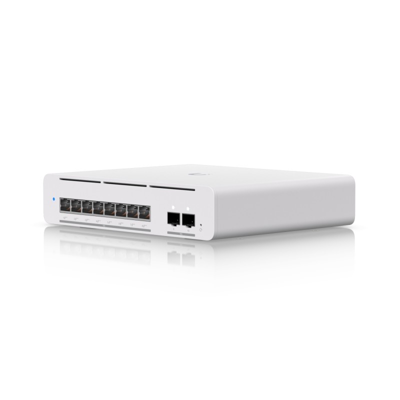 Ubiquiti Switch full managed Layer3 10 Port &bull 8x 10 GbE &bull PoE Budget 155W &bull 8x PoE bt &bull 2x SFP+ &bull Desktop/Wa